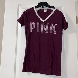 PINK Victoria's Secret Maroon Tee